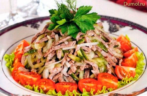 Мясной салат «Шемахинский» с луком