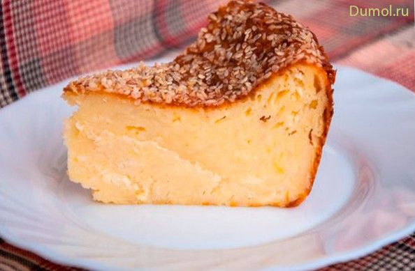 Ароматный творожно-сырный пирог