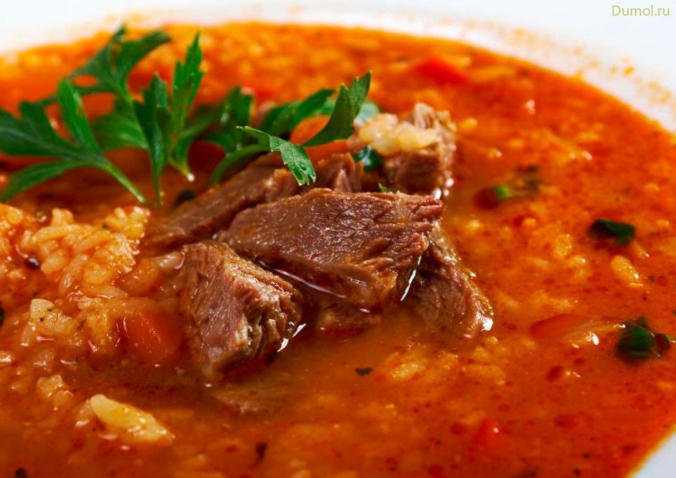 Грузинский острый суп «Харчо»