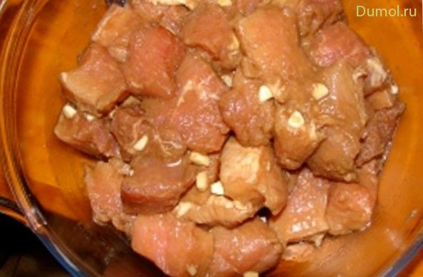 Жаркое из свинины в имбирном маринаде