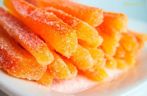 Сахарные цукаты из апельсиновых корок