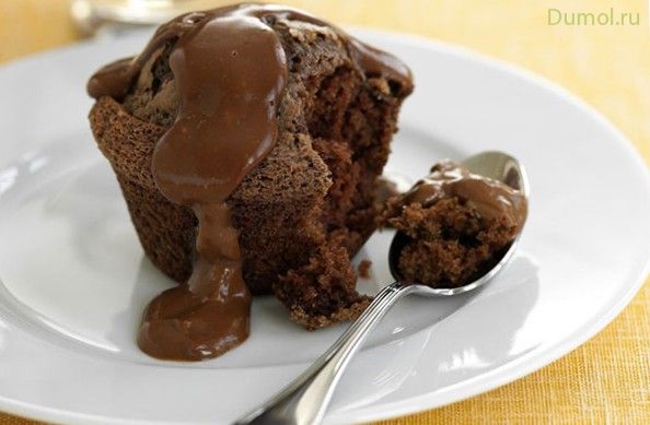 Шоколадный кекс в неприятном шоколаде