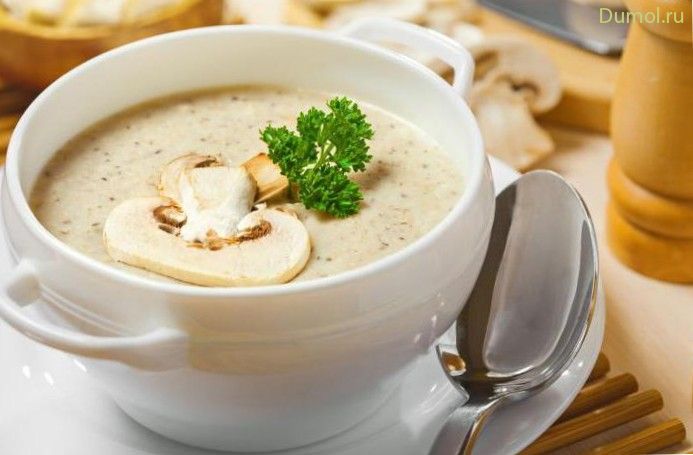 Грибной крем-суп со сливками по-домашнему