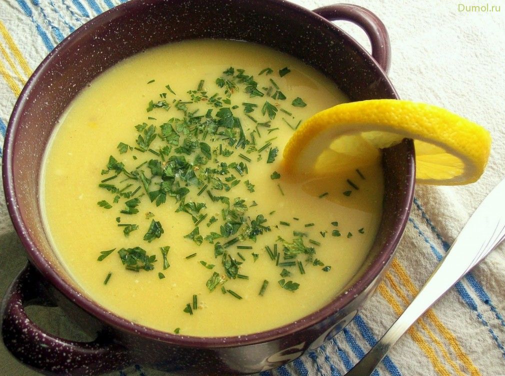 Классический греческий суп «Авголемоно»