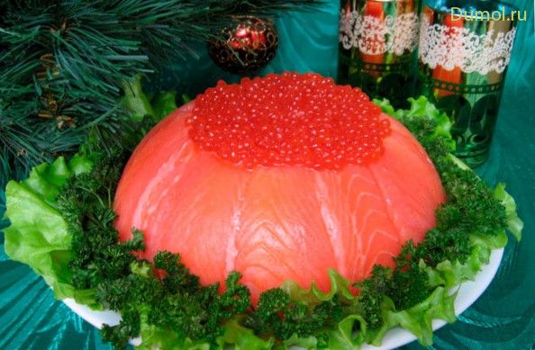 Рыбный салат-торт к празднику