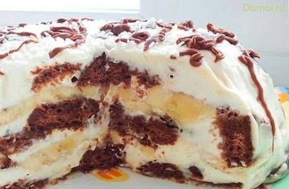 Торт из пряников со сметаной без выпечки