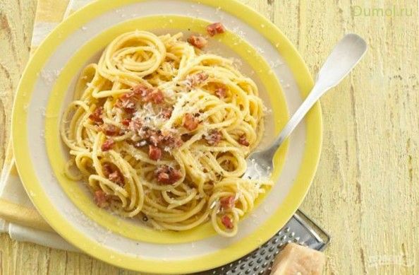 Спагетти «Карбонара» со сливками из мультиварки