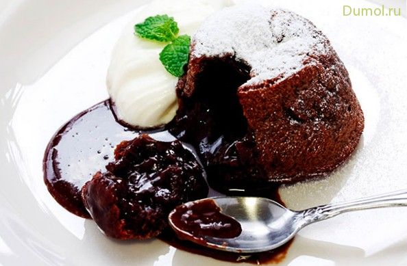 Простой десерт из горького шоколада