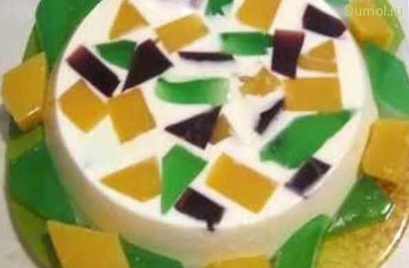 Желейный торт-десерт «Мозаика»