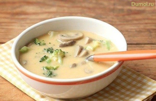 Сырный картофельный суп с шампиньонами