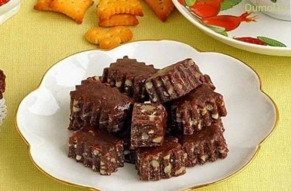Шоколадно-ореховые тянучки на десерт
