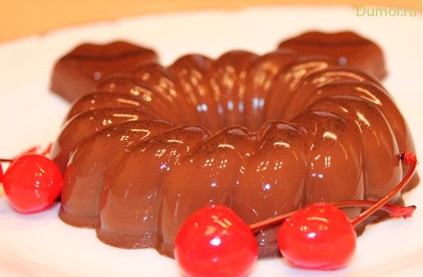 Ванильно –шоколадное желе на десерт