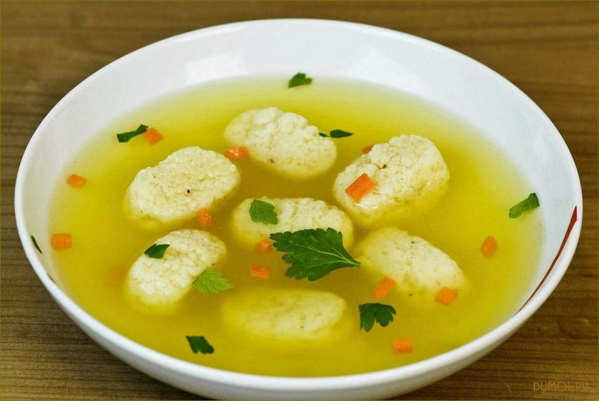 Рецепт супа с картофельными клецками