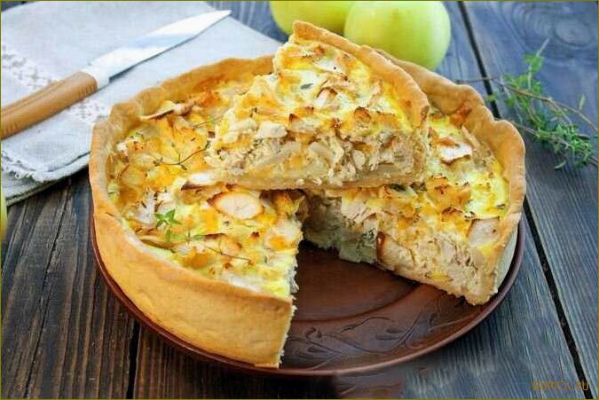 Рецепт пирога с яблоками в сливках