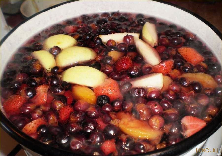 Рецепт компота из свежих фруктов
