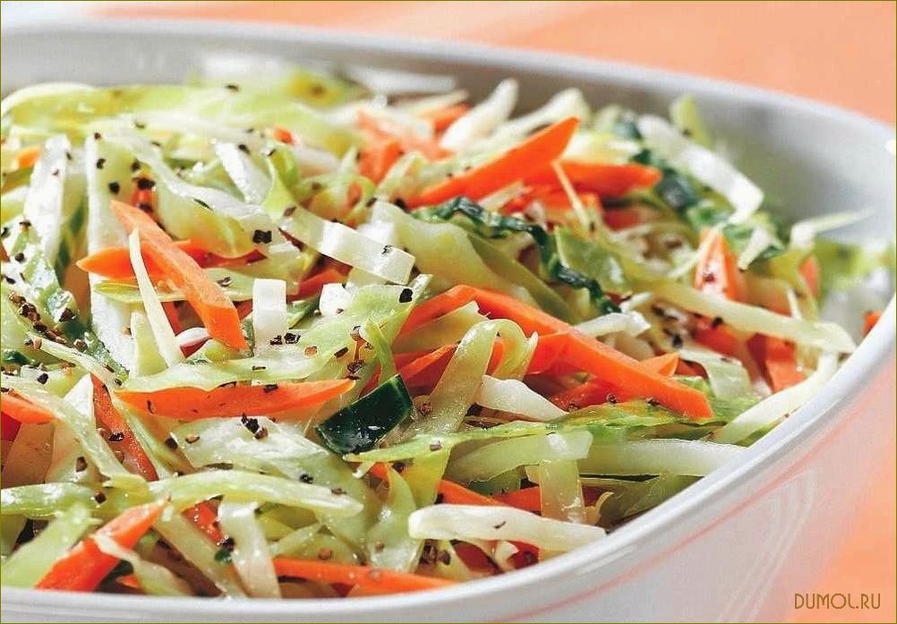 Салат из свежей капусты: рецепты и полезные свойства