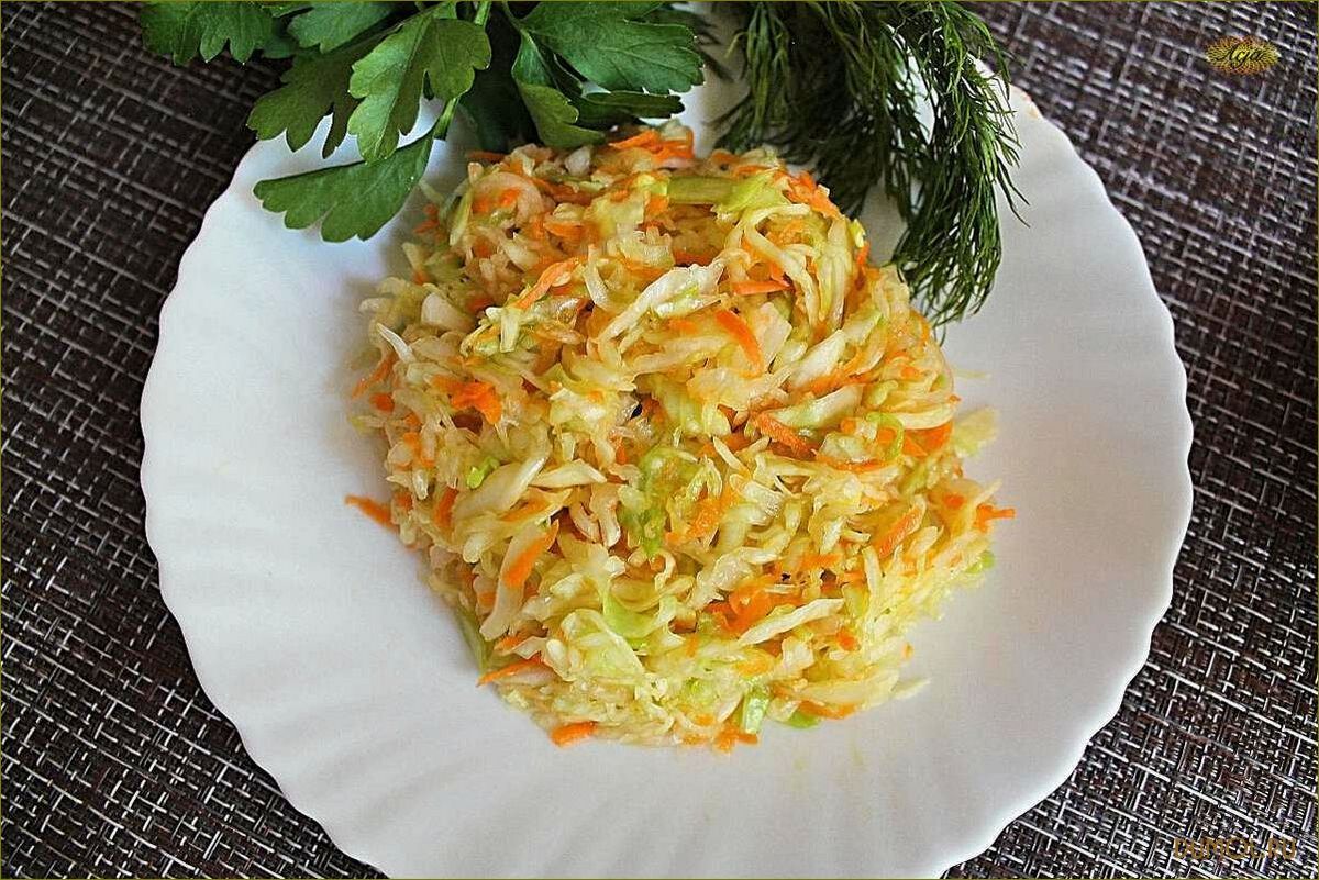 Салат из свежей капусты: рецепты и полезные свойства