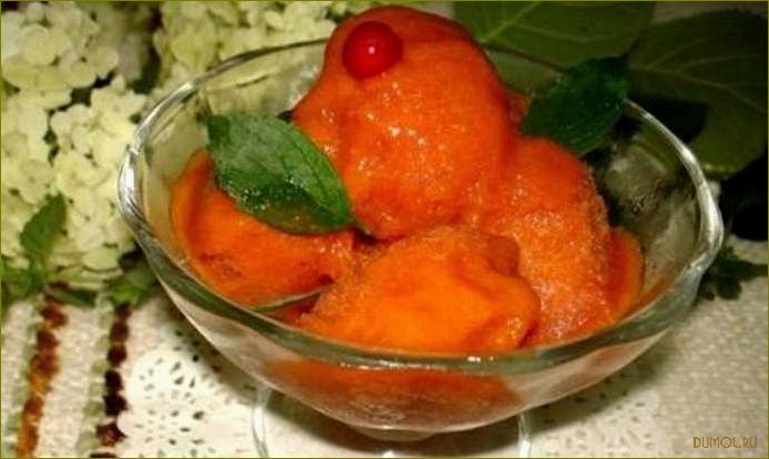 Сорбет из абрикосов: рецепт приготовления