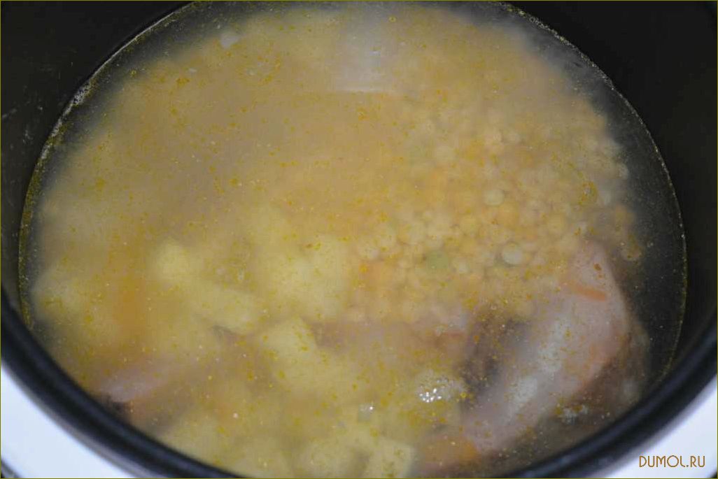 Суп гороховый в мультиварке