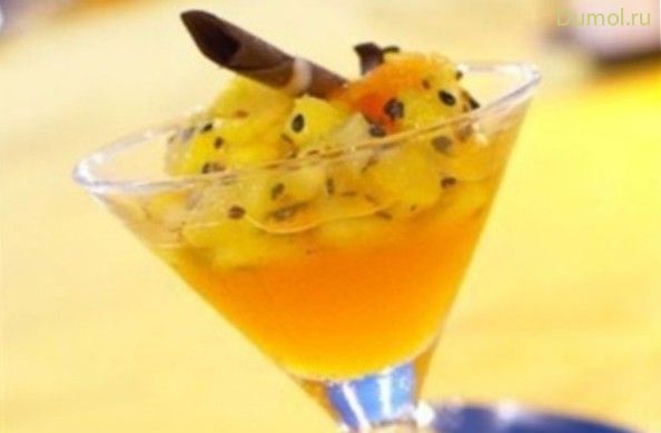 Ананасовый десерт в имбирно-ромовом сиропе (ананасовый, десерт) Ананасовый десерт в имбирно-ромовом сиропе