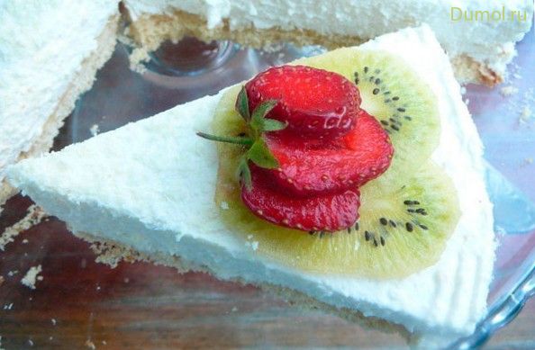 Английский чизкейк с кокосовой стружкой (английский, чизкейк, кокосовой, киви) Английский чизкейк с кокосовой стружкой