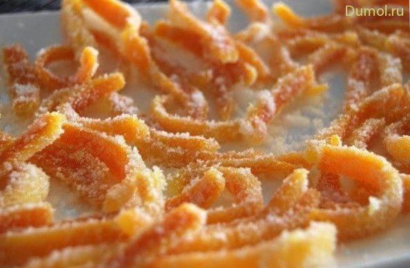 Апельсиновые цукаты к чаю