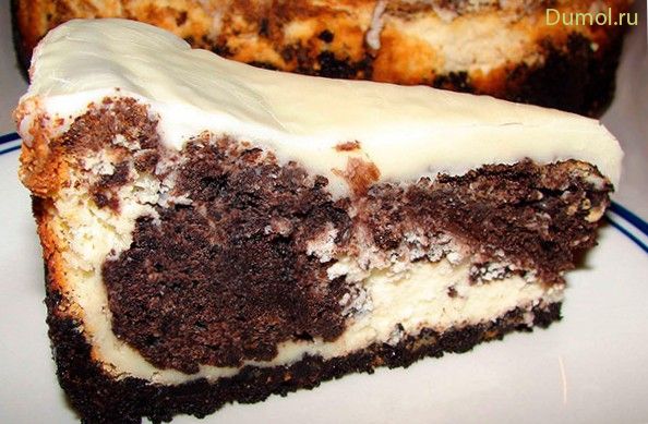 Аппетитный чизкейк с шоколадным печеньем