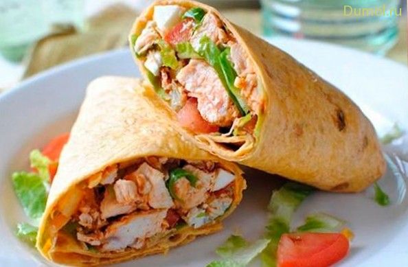 Ароматный Цезарь-ролл с курицей (ароматный, цезарь-ролл, курицей) Ароматный Цезарь-ролл с курицей