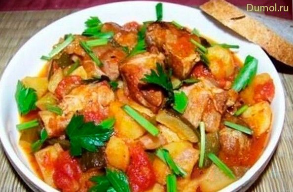 Азу из овощей в мультиварке