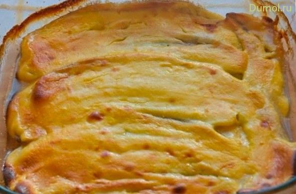 Бананы с творогом, запеченные в духовке