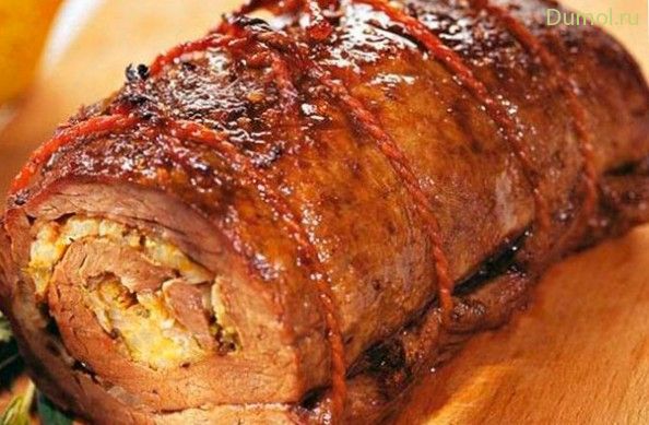 Банкетный рулет из говядины с сыром