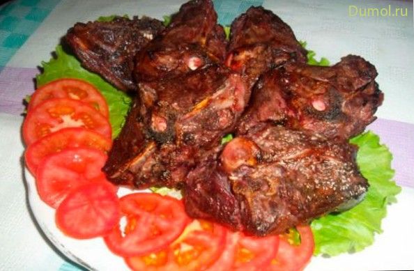 Баранина на кости маринованная в гранатовом соке