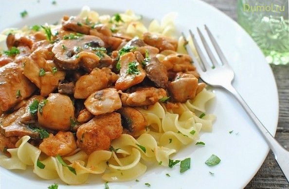Бефстроганов из мяса курицы (бефстроганов, мяса, курицы) Бефстроганов из мяса курицы