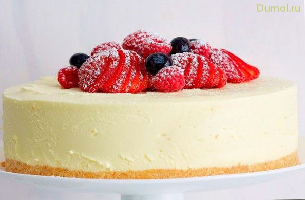 Белый как снег сливочный чизкейк (белый, снег, сливочный, творог) Белый как снег сливочный чизкейк