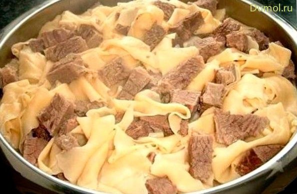 Бешбармак из свинины в мультиварке (бешбармак, свинины, мультиварке, свинина) Бешбармак из свинины в мультиварке