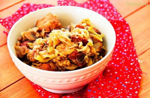 Бигус по-польски с мясом и квашеной капустой (бигус, по-польски, свинина, капуста) Бигус по-польски с мясом и квашеной капустой