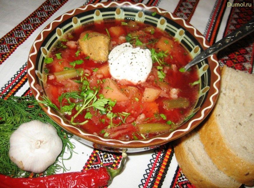 Борщ со свининой по-житомирски