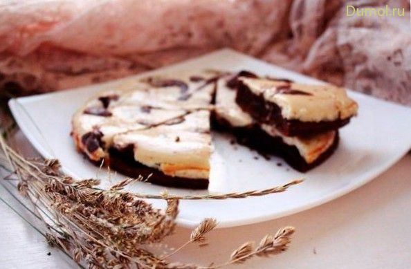 Брауни-чизкейк шоколадно-банановый