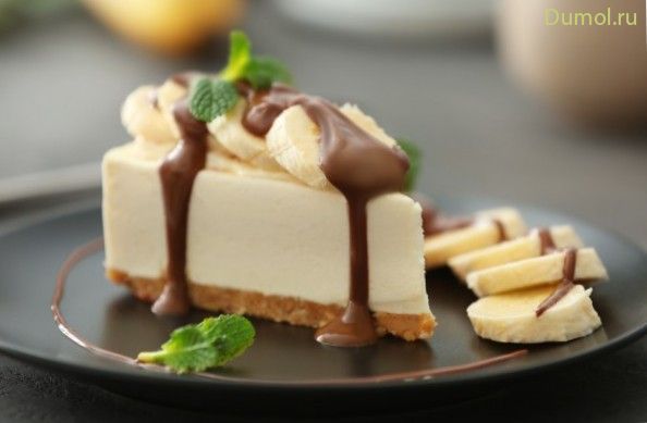 Чизкейк банановый с творогом без выпечки (чизкейк, банановый, творог) Чизкейк банановый с творогом без выпечки