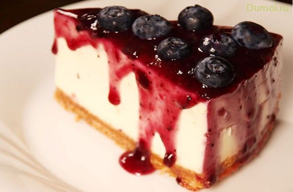 Чизкейк «Нью-Йорк» с вишней и крекером (чизкейк, нью-йорк, вишней, вишня) Чизкейк «Нью-Йорк» с вишней и крекером