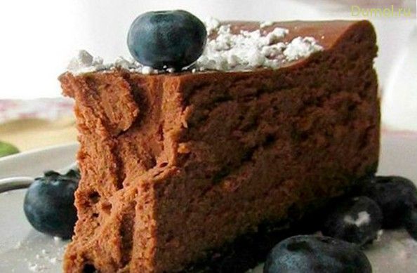 Чизкейк с черникой шоколадный