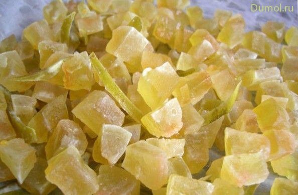 Цукаты из арбузных корок с лаймом