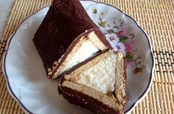 Десерт «Домик» из творога