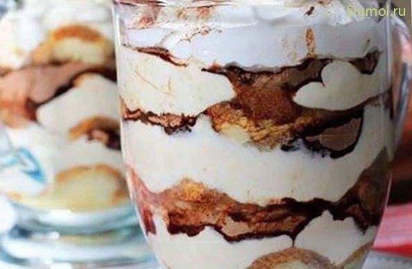 Десерт Тирамису творожный (десерт, тирамису, творожный, творог, кофе) Десерт Тирамису творожный