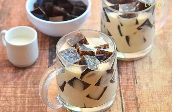 Десертное желе «Кофе с молоком»