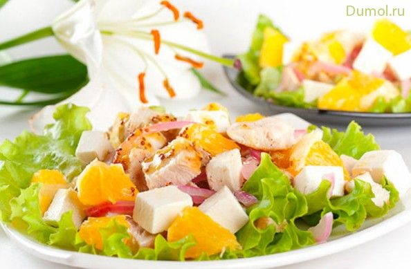 Диетический салат «Курочка-Снегурочка»