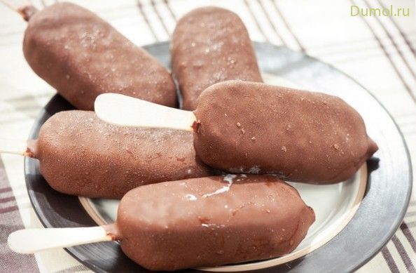Домашнее эскимо в шоколадной глазури
