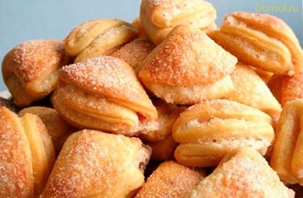 Домашнее печенье «Гусиные лапки» из творога (домашнее, печенье, творог) Домашнее печенье «Гусиные лапки» из творога