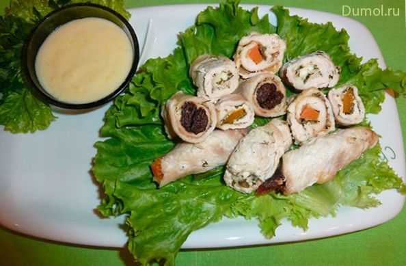 Домашние куриные рулетики в сливках (домашние, куриные) Домашние куриные рулетики в сливках