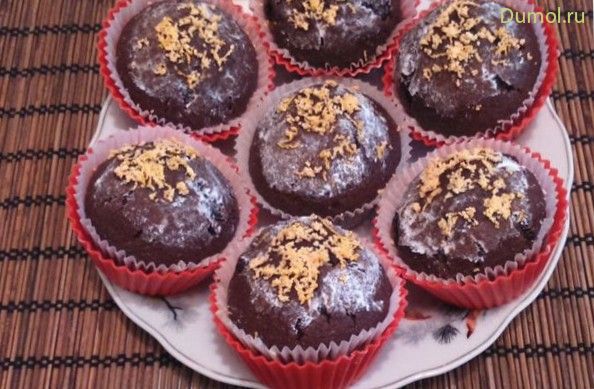 Домашние маффины на неприятном шоколаде